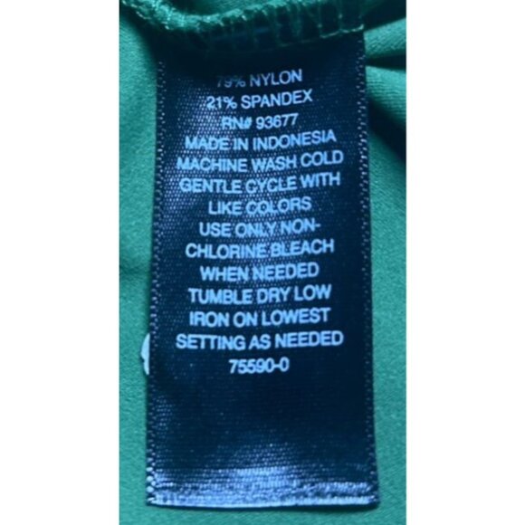 Worthington Blouse Women's Large Green Nylon‎ Spandex Short Sleeve Top NEW - Picture 8 of 8